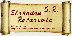 Slobodan Rotarević vizit kartica